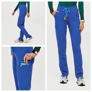 Figs Winning Blue Evan’s High Waisted Skinny Scrub Pant Size Medium